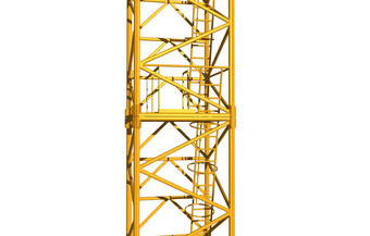 黄色的建设网站起重机钢struts