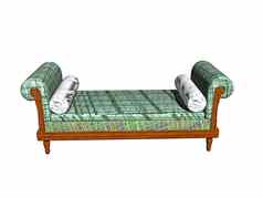 古董绿色沙发放松