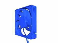 蓝色的风扇电脑电缆
