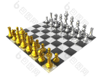国际象棋游戏董事会金属游戏块