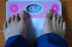 脚重量规模健康重量管理概念