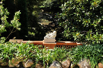 大理石雕像喷泉花园里斯本