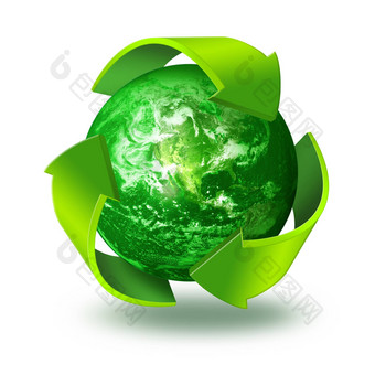 绿色<strong>箭头地球地球</strong>回收概念象征