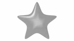 灰色的明星颜色背景渲染插图金明星溢价评论