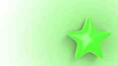 绿色明星颜色背景渲染插图金明星溢价评论