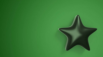 绿色明星颜色背景渲染插图金明星溢价评论