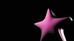 粉红色的明星颜色背景渲染插图金明星溢价评论