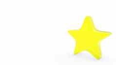 黄色的明星颜色背景渲染插图金明星溢价评论