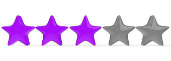 紫罗兰色的明星颜色背景渲染插图金明星溢价审查