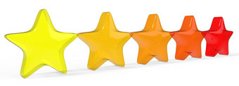黄色的明星颜色背景渲染插图金明星溢价审查
