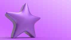 紫罗兰色的明星颜色背景渲染插图金明星溢价评论