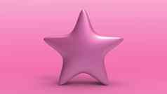 粉红色的明星颜色背景渲染插图金明星溢价评论