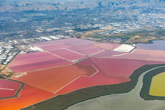 空中视图盐池塘三旧金山加州