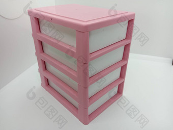 粉红色的白色彩色的塑料玩具<strong>衣柜</strong>