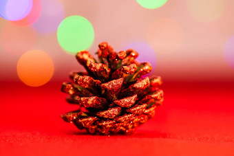 红色的闪光的装饰色彩斑斓的圣诞节作文异醇