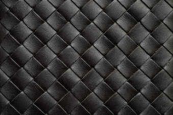 黑色的编织皮革篮筐纹理背景