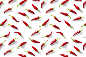 有创意的背景使红色的辣椒辣椒白色背景最小的食物背景红色的热辣椒辣椒背景