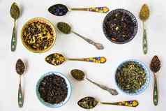 Herbal干茶集变异集合茶古董勺子