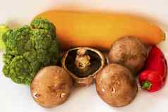 蔬菜表格蘑菇真菌西兰花