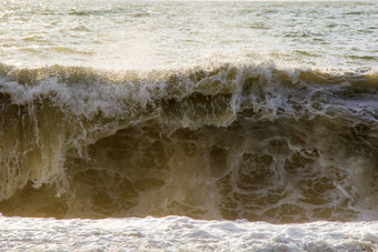 狂风<strong>暴雨</strong>的黑色的海水背景狂风<strong>暴雨</strong>的天气波溅巴统乔治亚州