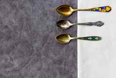 古董复古的勺子集集合银器勺子