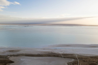 视图盐湖自然景观背景