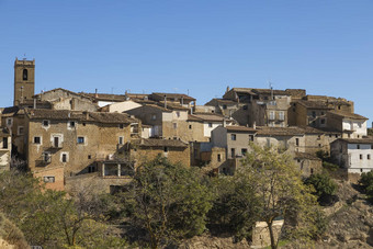 风景如画的街道小小镇矿石阿拉贡西班牙