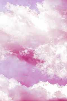 幻想梦幻粉红色的天空精神上的自然背景