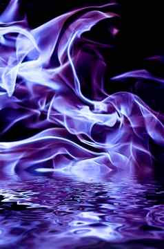 摘要紫色的烟水最小的背景魔法回来