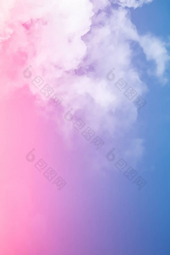 幻想粉红色的蓝色的天空精神上的自然背景