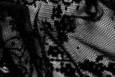 黑色的花边纹理织物纺织背景