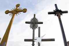 山十字架大集团十字架山立陶宛著名的具有里程碑意义的访问的地方