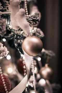 圣诞节树装饰装饰物弓花环节日