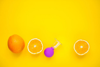 明亮的橙子Jar瘦身按摩健康的生活方式概念