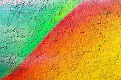 片段色彩斑斓的涂鸦画混凝土墙abst