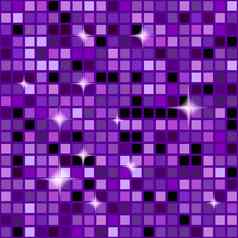 紫色的无缝的马赛克微光背景闪耀闪闪发光的背景迪斯科球纹理壁纸
