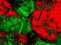 彩色的体积艺术背景插图图像绿色红色的云杉分支机构