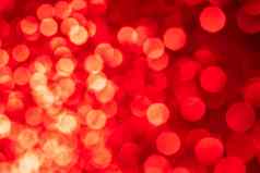红色的灯摘要散景背景圣诞节情人节一天灯散景