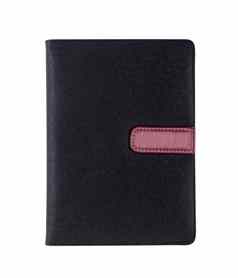 黑色的封面皮革笔记本日记提醒备忘录