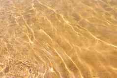涟漪水波反映纹理桑迪海滩底