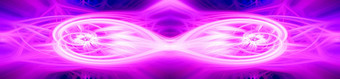 美丽的摘要交织在一起发光的纤维形成形状闪耀火焰花相互关联的心粉红色的紫色的蓝色的栗色颜色横幅大小插图