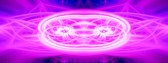 美丽的摘要交织在一起发光的纤维形成形状闪耀火焰花相互<strong>关联</strong>的心粉红色的紫色的蓝色的栗色颜色横幅大小插图