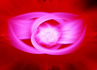 美丽的摘要交织在一起发光的纤维形成形状闪耀火焰花相互关联的心栗色白色红色的粉红色的颜色插图