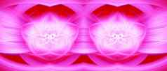美丽的摘要交织在一起发光的纤维形成形状闪耀火焰花相互关联的心明亮的红色的白色粉红色的颜色横幅大小插图