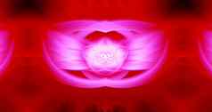 美丽的摘要交织在一起发光的纤维形成形状闪耀火焰花相互关联的心栗色白色红色的粉红色的颜色横幅大小插图