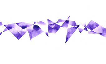 紫色的多边形摘要框架白色背景模板风格设计水彩手绘画插图