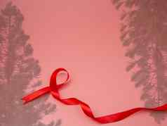 丝带圣诞节树粉红色的圣诞节背景