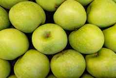 绿色苹果视图变形背景多汁的美味的水果