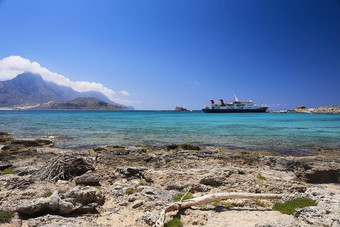 格拉姆武萨巴洛斯克里特岛岛希腊6月美丽的海景格拉姆武萨岛