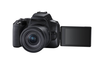 黑色的彩色的数码单反相机相机特写镜头